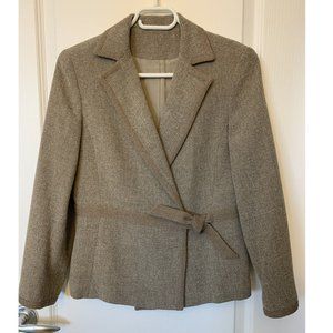 Tan Blazer Suit Jacket (Part of Matching Set/shoulder 15.5"/length 22")